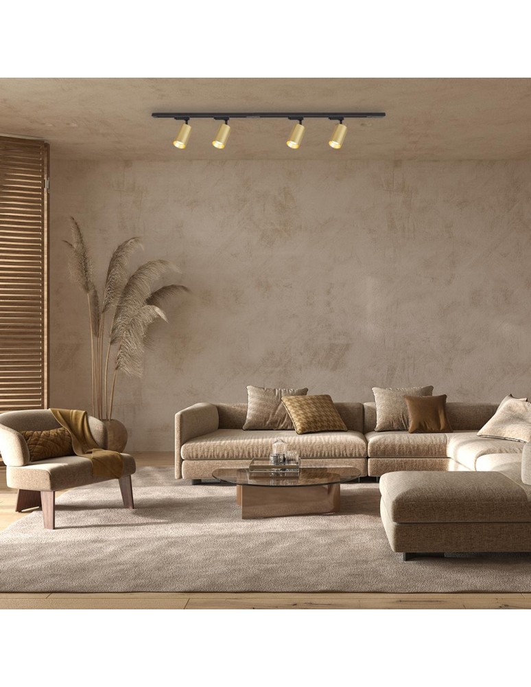 Ready-made rail kits - Milagro Pipe Track Set Gold 4xGU10 1.5m ML1167 - product kolory-swiatla.pl 5