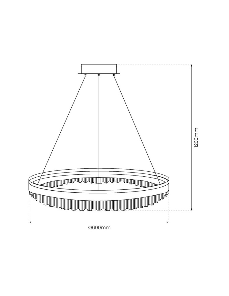 Pendant lamps circles - Milagro PRECIOSA 52W LED pendant lamp ML0999 - product kolory-swiatla.pl 5