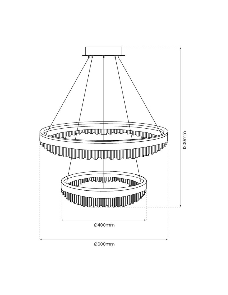 Pendant lamps circles - Milagro PRECIOSA 85W LED pendant lamp ML1000 - product kolory-swiatla.pl 5