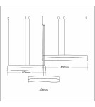 Pendant lamps circles - Milagro PRECIOSA 158W LED pendant lamp ML1001 - product 4