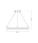 Pendant lamps circles - Milagro ELEGANCE 36W LED pendant lamp ML0996 - product 5