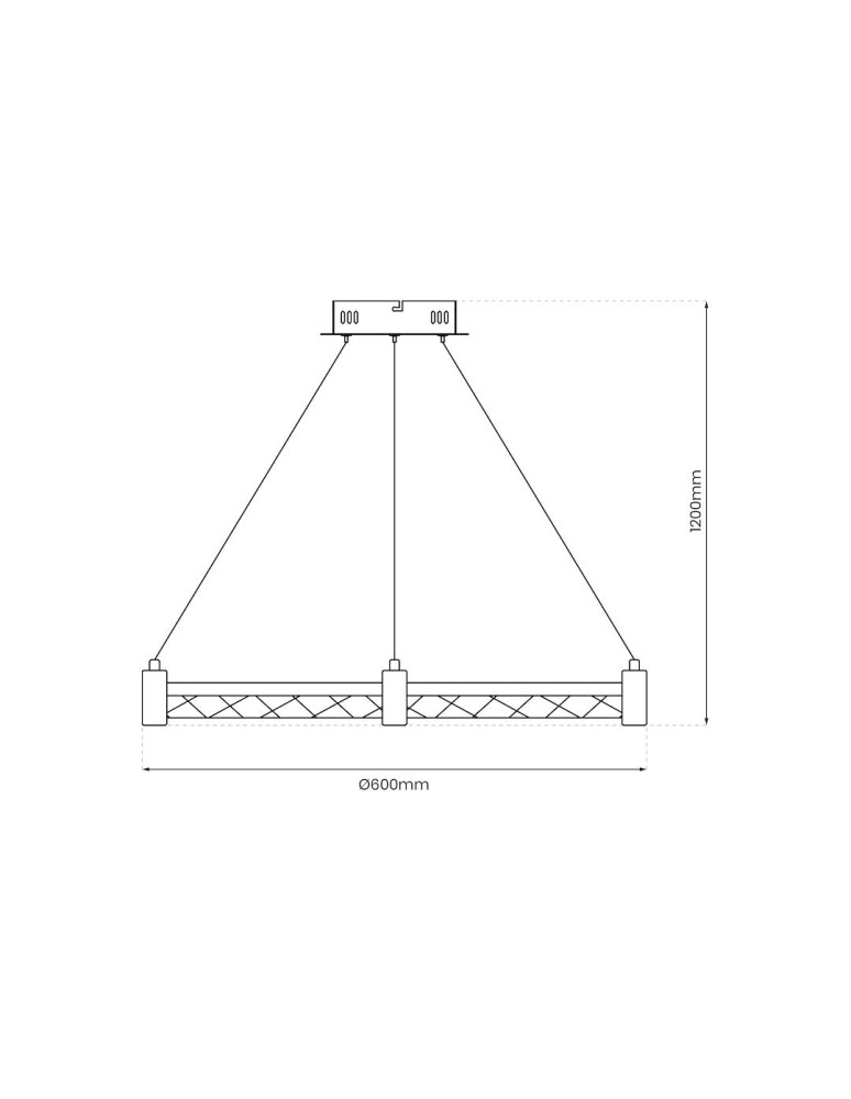 Pendant lamps circles - Milagro ELEGANCE 36W LED pendant lamp ML0996 - product kolory-swiatla.pl 5