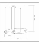 Pendant lamps circles - Milagro ELEGANCE 72W LED pendant lamp ML0997 - product 4