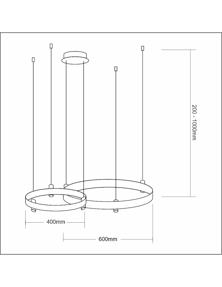 Pendant lamps circles - Milagro ELEGANCE 72W LED pendant lamp ML0997 - product kolory-swiatla.pl 4