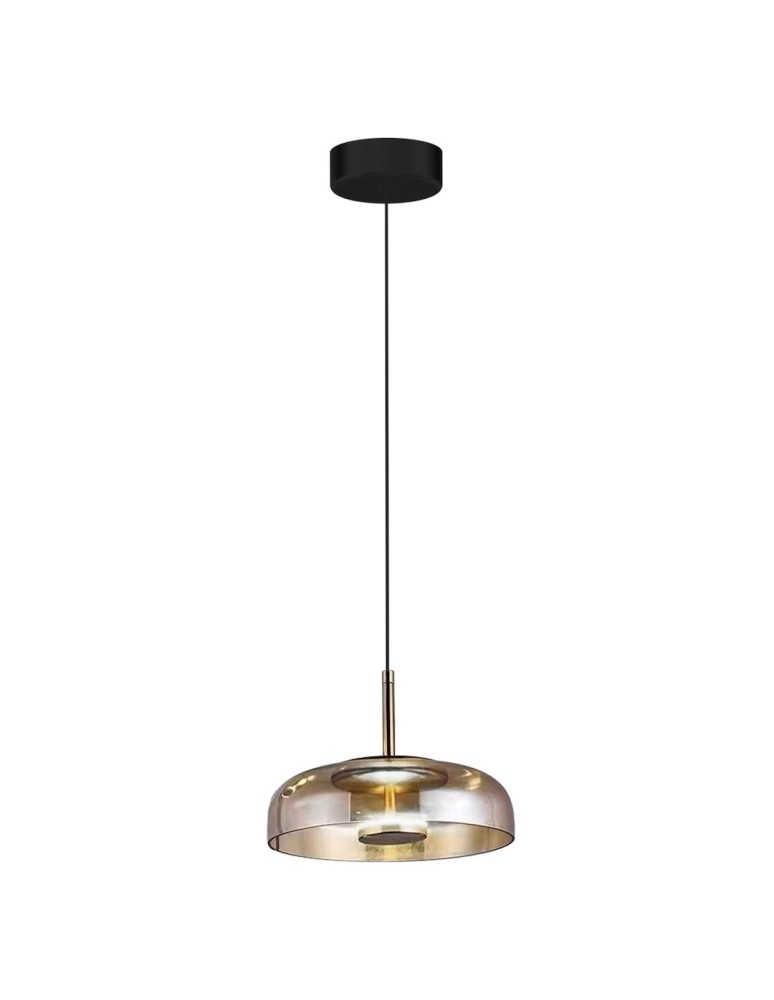 Single pendant lamps - Milagro VETRO AMBER 6W pendant lamp ML1045 - product kolory-swiatla.pl 1