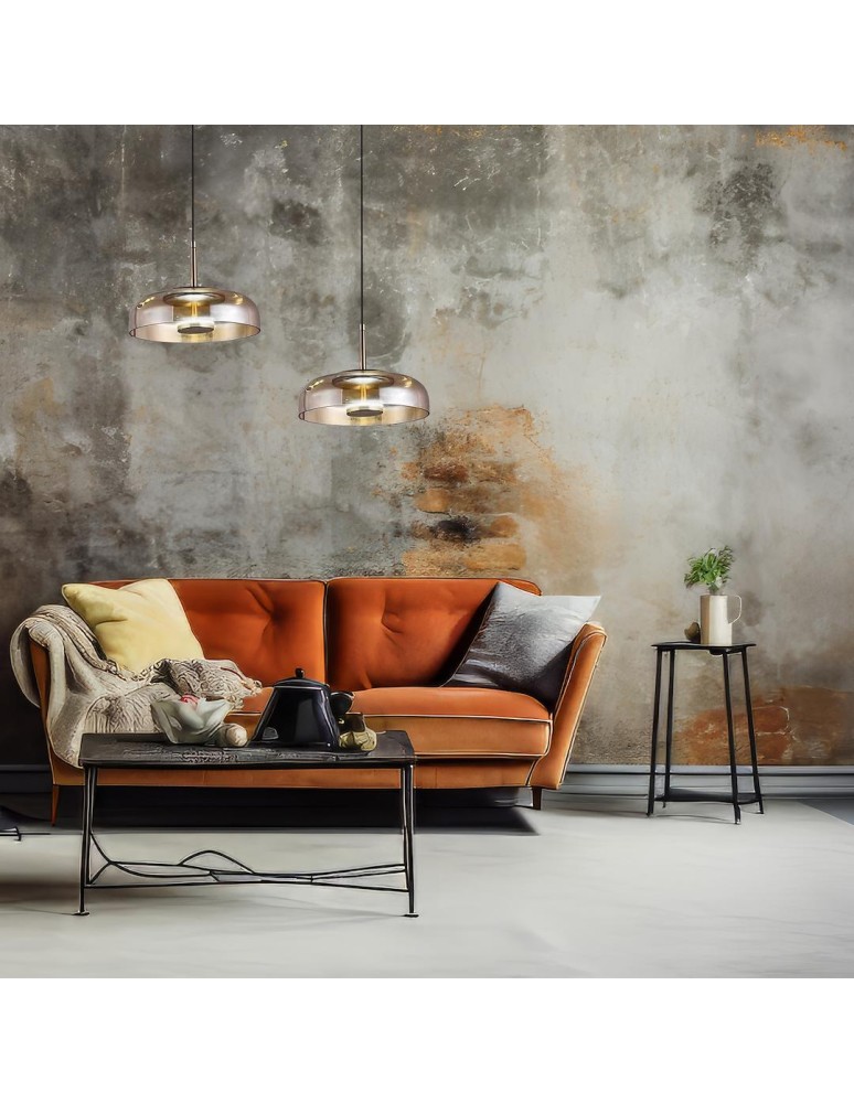 Single pendant lamps - Milagro VETRO AMBER 6W pendant lamp ML1045 - product kolory-swiatla.pl 3