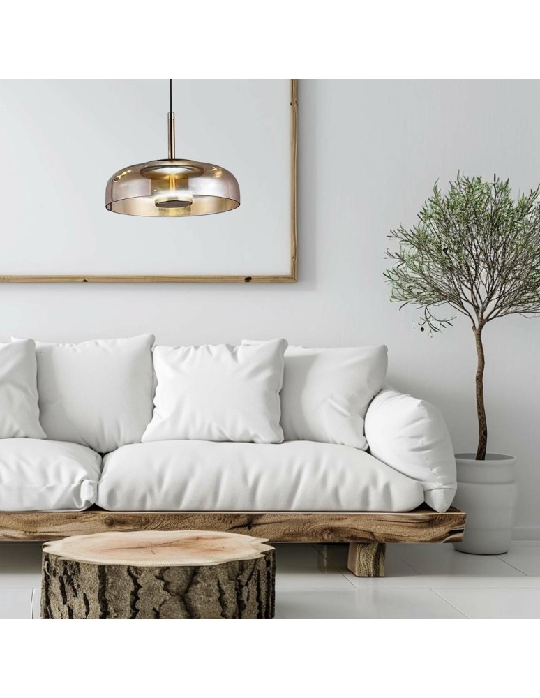 Single pendant lamps - Milagro VETRO AMBER 6W pendant lamp ML1045 - product kolory-swiatla.pl 4