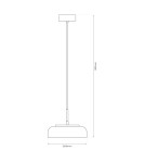 Single pendant lamps - Milagro VETRO AMBER 6W pendant lamp ML1045 - product 5