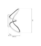 LED wall lamps - Milagro Wall lamp TESORO BLACK 15W LED ML1052 - product 4