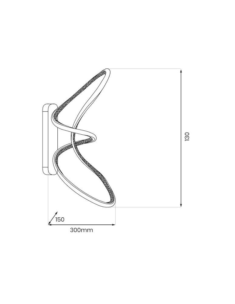 LED wall lamps - Milagro Wall lamp TESORO BLACK 15W LED ML1052 - product kolory-swiatla.pl 4