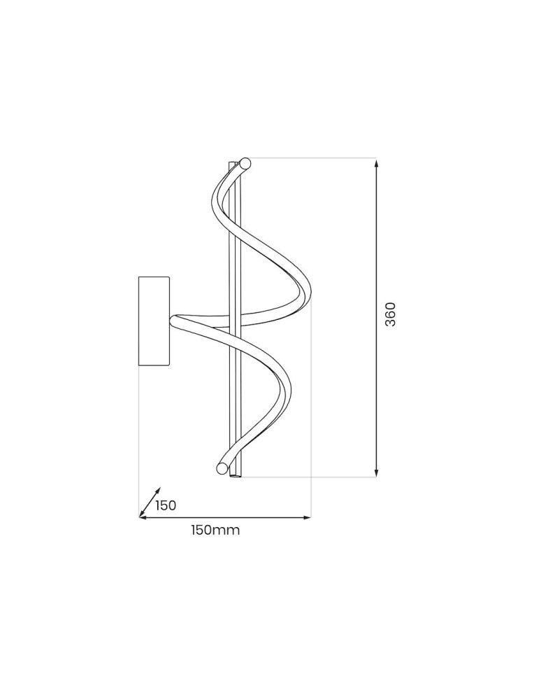 LED wall lamps - Milagro TWIST 12W LED wall lamp ML1058 - product kolory-swiatla.pl 4