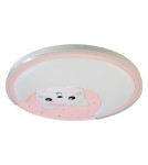 Children's ceiling lamps - Milagro Plafond MOONCAT PINK 34W LED ML1059 - product 1
