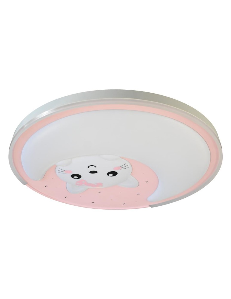 Children's ceiling lamps - Milagro Plafond MOONCAT PINK 34W LED ML1059 - product kolory-swiatla.pl 1