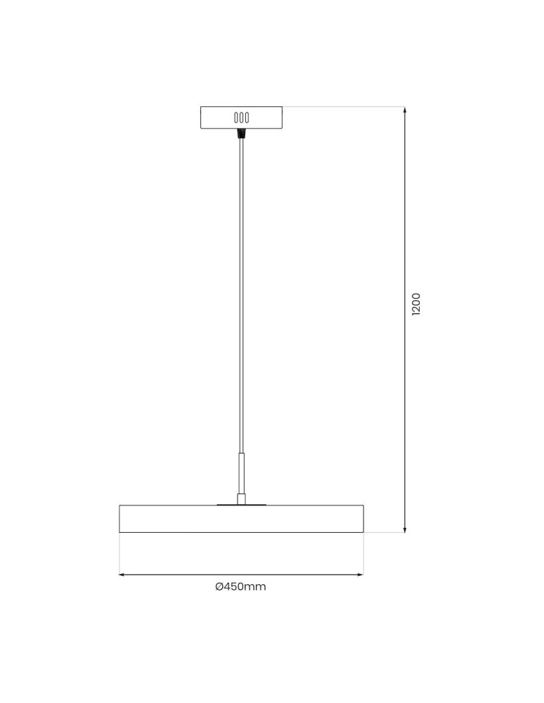 Scandinavian style pendant lamps - Milagro DISC 38W LED pendant lamp ML1065 - product kolory-swiatla.pl 5