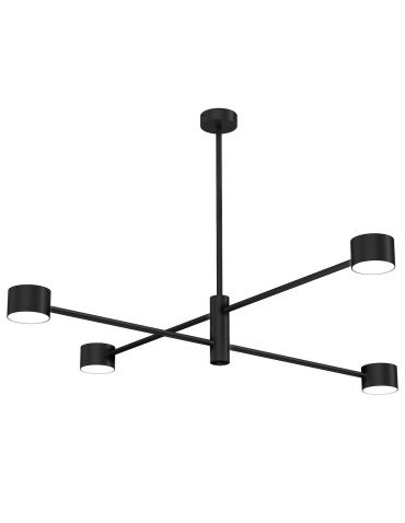 Milagro Lampa sufitowa CROSS BLACK 4xGX53 MLP8922