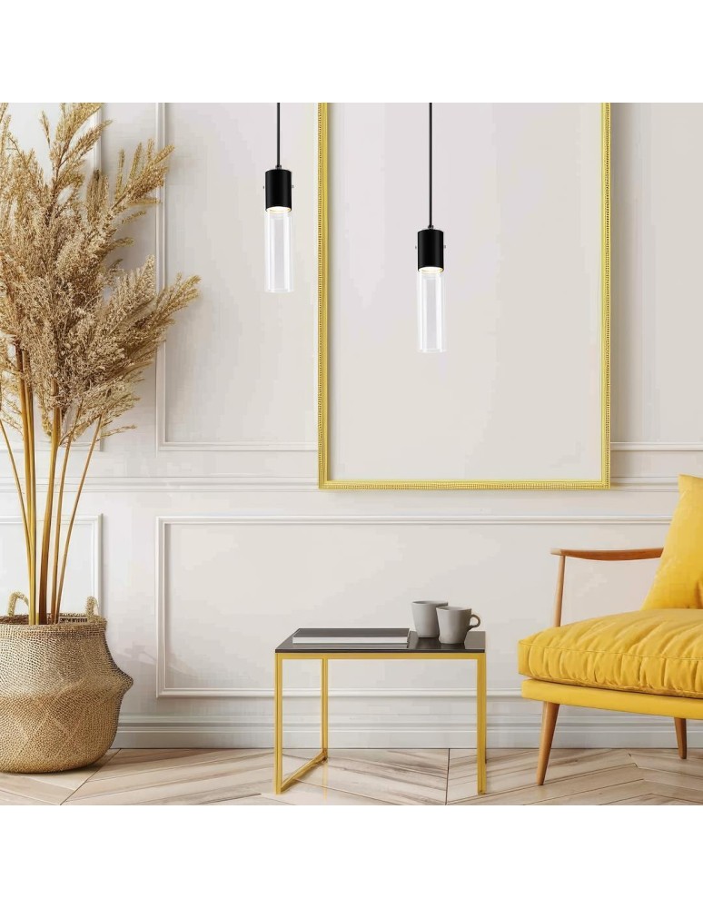 Single pendant lamps - Milagro Ricky Pendant Lamp Black 1xGU10 ML1088 - product kolory-swiatla.pl 4