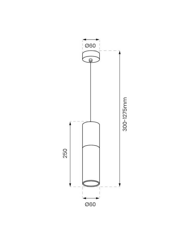 Single pendant lamps - Milagro Ricky Pendant Lamp Black 1xGU10 ML1088 - product kolory-swiatla.pl 5