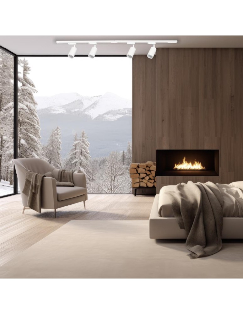 Lamps for 1 phase busbars - Milagro Pipe Track Luminaire White 1xGU10 ML1154 - product kolory-swiatla.pl 3