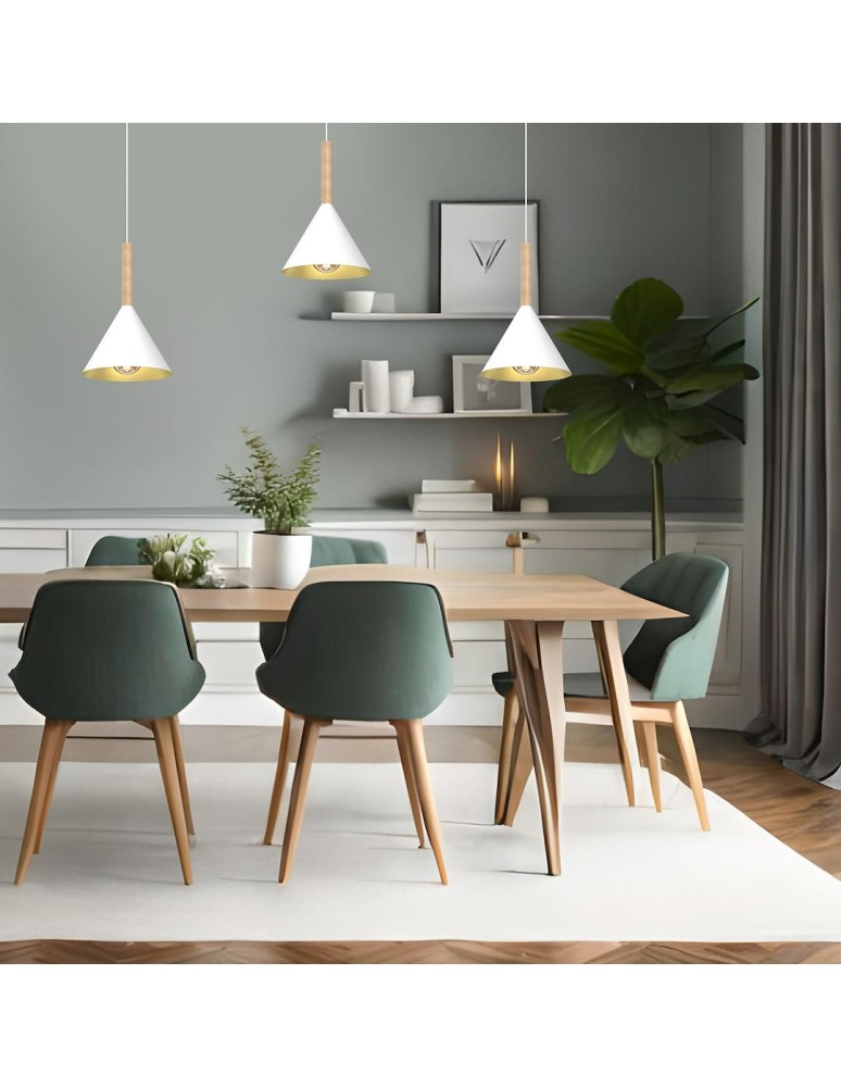 Single pendant lamps - Milagro PERU WHITE 1xE27 pendant lamp MLP0979 - product kolory-swiatla.pl 4