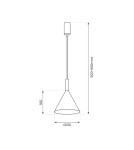 Single pendant lamps - Milagro PERU WHITE 1xE27 pendant lamp MLP0979 - product 5