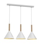 Pendant lamps on a strip - Milagro PERU WHITE 3xE27 pendant lamp MLP0980 - product 1