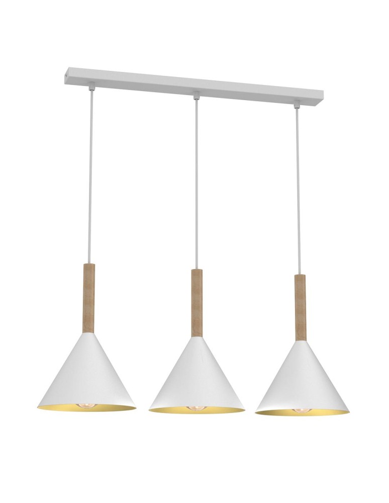 Pendant lamps on a strip - Milagro PERU WHITE 3xE27 pendant lamp MLP0980 - product kolory-swiatla.pl 1