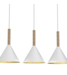 Pendant lamps on a strip - Milagro PERU WHITE 3xE27 pendant lamp MLP0980 - product 2