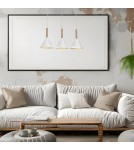 Pendant lamps on a strip - Milagro PERU WHITE 3xE27 pendant lamp MLP0980 - product 3