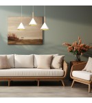 Pendant lamps on a strip - Milagro PERU WHITE 3xE27 pendant lamp MLP0980 - product 4