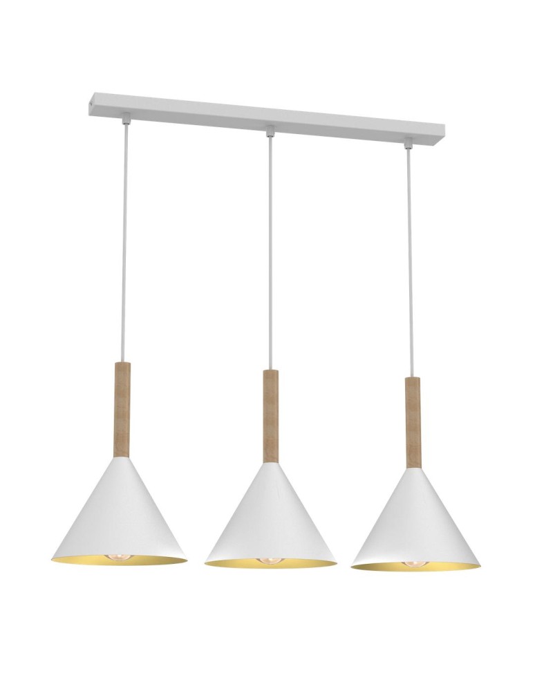 Pendant lamps on a strip - Milagro PERU WHITE 3xE27 pendant lamp MLP0980 - product kolory-swiatla.pl 6