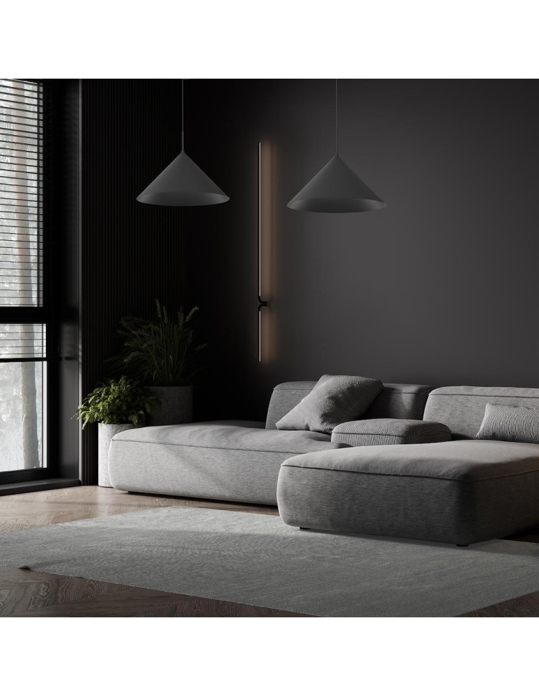 Single pendant lamps - Milagro CAPITAL BLACK pendant lamp Ø46cm 1xGX53 MLP0952 - product kolory-swiatla.pl 4