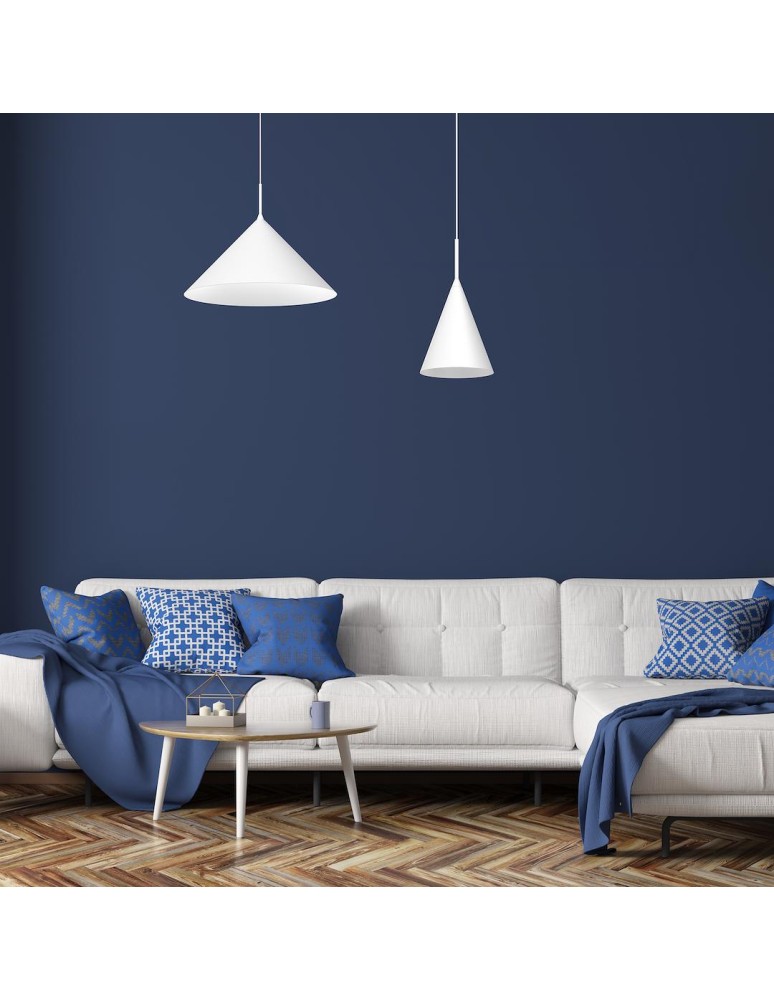 Single pendant lamps - Milagro CAPITAL WHITE pendant lamp Ø46cm 1xGX53 MLP0953 - product kolory-swiatla.pl 3