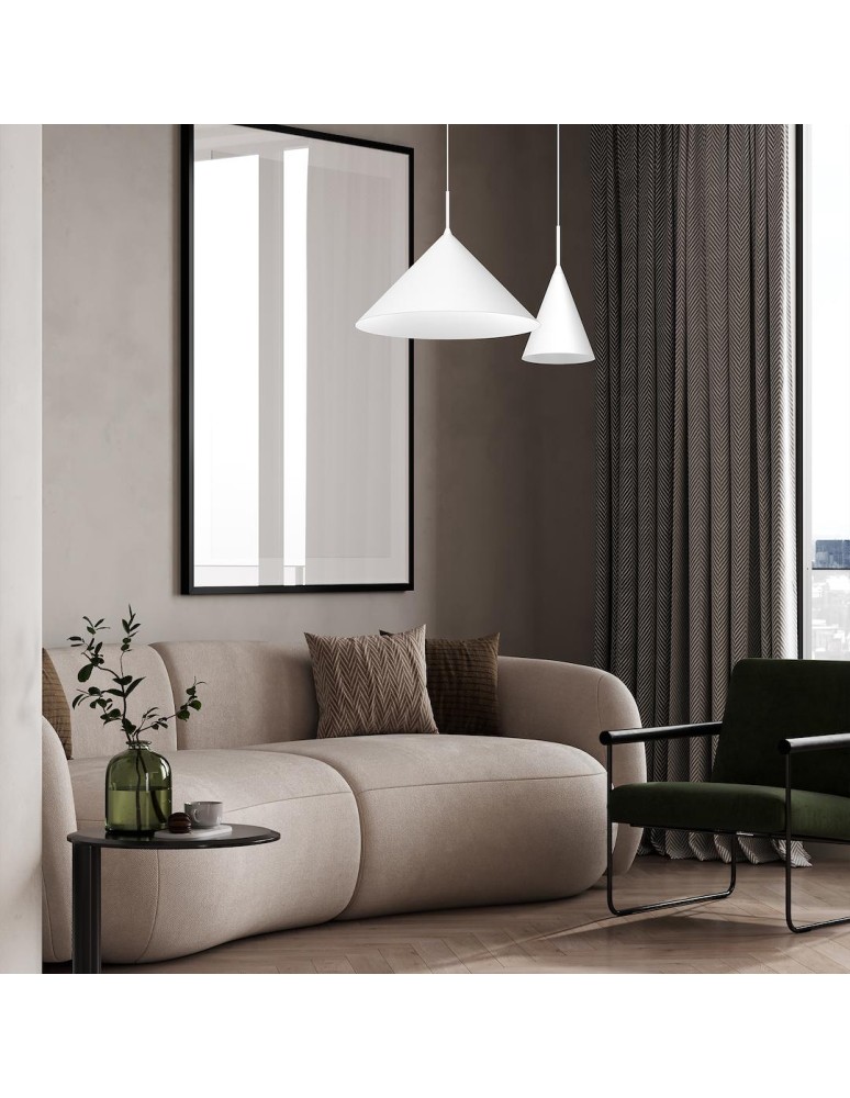 Single pendant lamps - Milagro CAPITAL WHITE pendant lamp Ø46cm 1xGX53 MLP0953 - product kolory-swiatla.pl 4