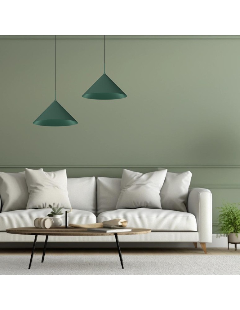 Single pendant lamps - Milagro CAPITAL GREEN pendant lamp Ø46cm 1xGX53 MLP0955 - product kolory-swiatla.pl 4