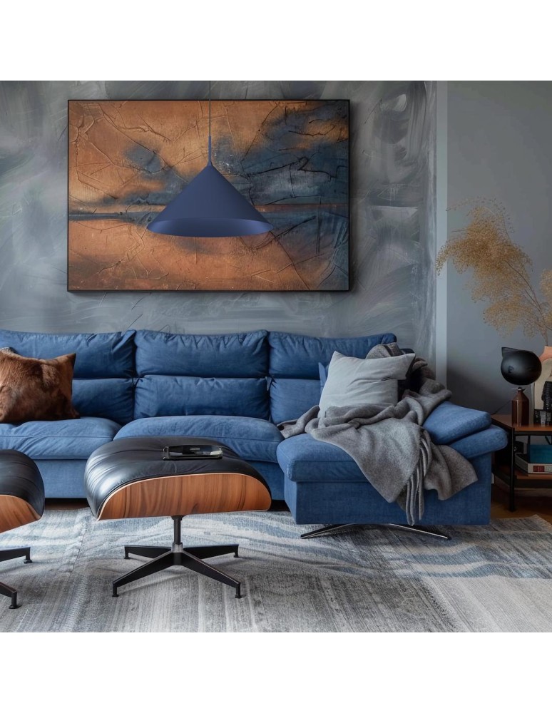 Single pendant lamps - Milagro CAPITAL NAVY BLUE pendant lamp Ø46cm 1xGX53 MLP0956 - product kolory-swiatla.pl 4