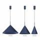Milagro Lampa wisząca CAPITAL NAVY BLUE Ø46cm 1xGX53 MLP0956