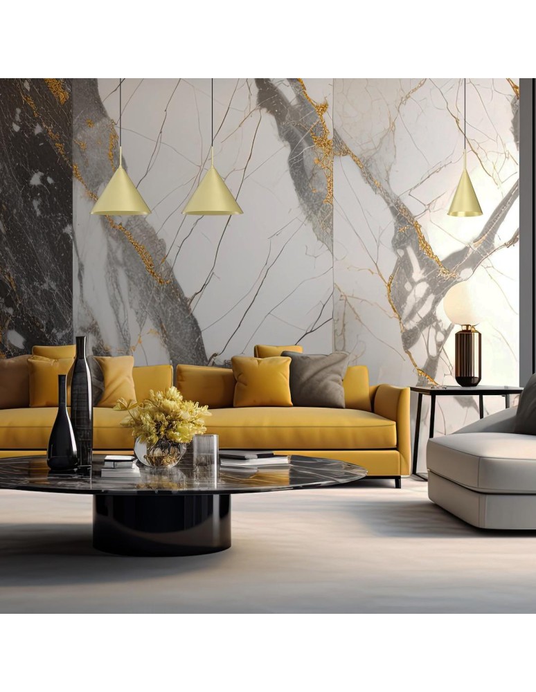 Single pendant lamps - Milagro CAPITAL GOLD pendant lamp Ø32cm 1xGX53 MLP0957 - product kolory-swiatla.pl 3