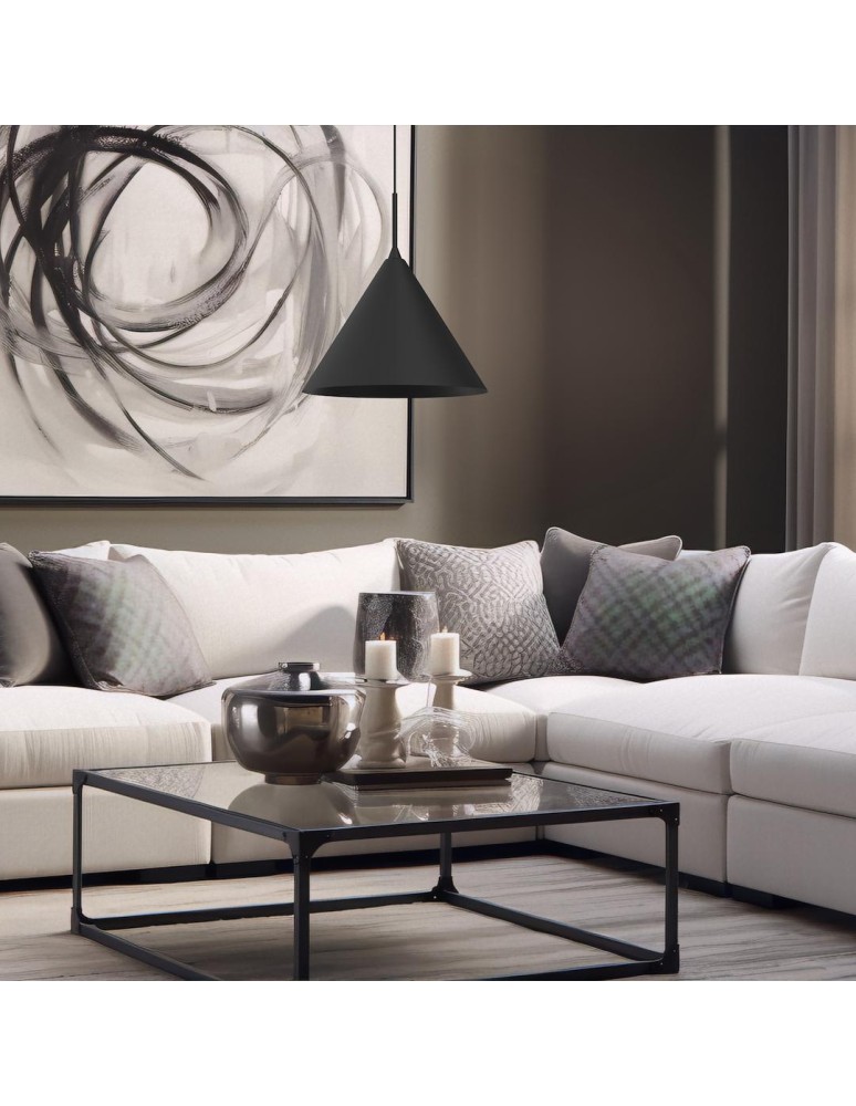 Single pendant lamps - Milagro CAPITAL BLACK pendant lamp Ø32cm 1xGX53 MLP0958 - product kolory-swiatla.pl 4