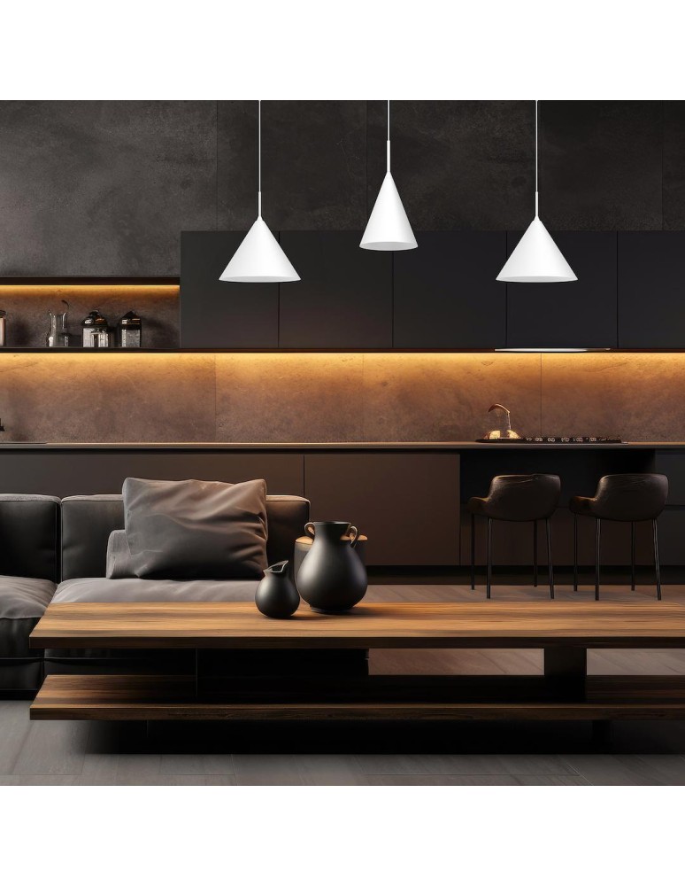 Single pendant lamps - Milagro CAPITAL WHITE pendant lamp Ø32cm 1xGX53 MLP0959 - product kolory-swiatla.pl 3