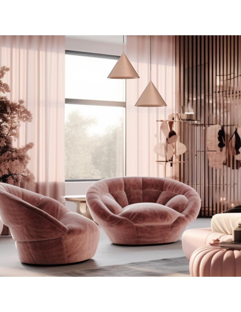 Single pendant lamps - Milagro CAPITAL ROSE GOLD pendant lamp Ø32cm 1xGX53 MLP0960 - product kolory-swiatla.pl 3