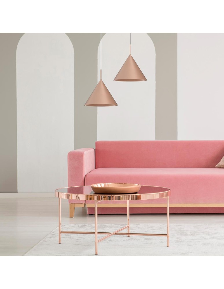 Single pendant lamps - Milagro CAPITAL ROSE GOLD pendant lamp Ø32cm 1xGX53 MLP0960 - product kolory-swiatla.pl 4