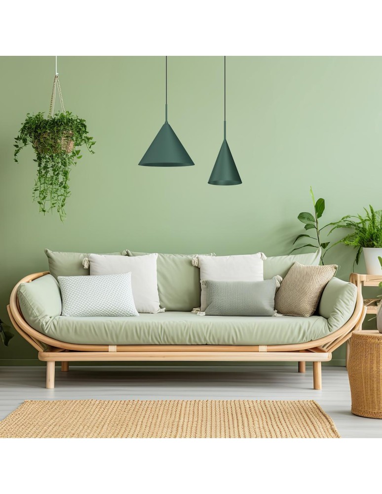 Single pendant lamps - Milagro CAPITAL GREEN pendant lamp Ø32cm 1xGX53 MLP0961 - product kolory-swiatla.pl 3