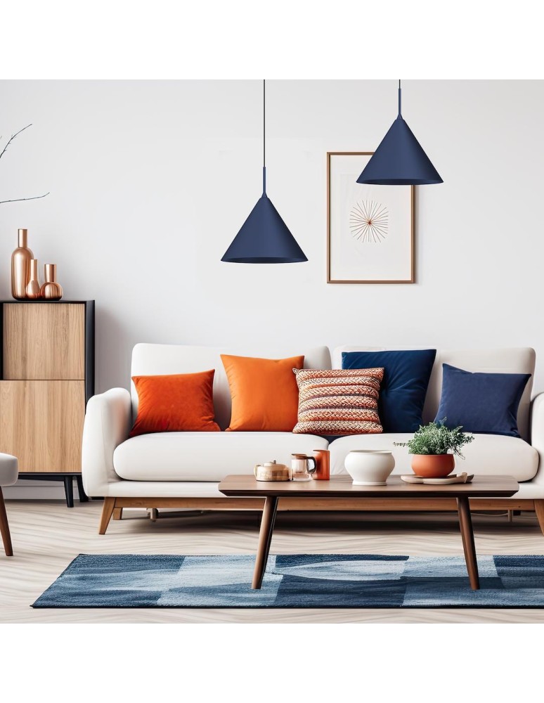 Single pendant lamps - Milagro CAPITAL NAVY BLUE pendant lamp Ø32cm 1xGX53 MLP0962 - product kolory-swiatla.pl 3