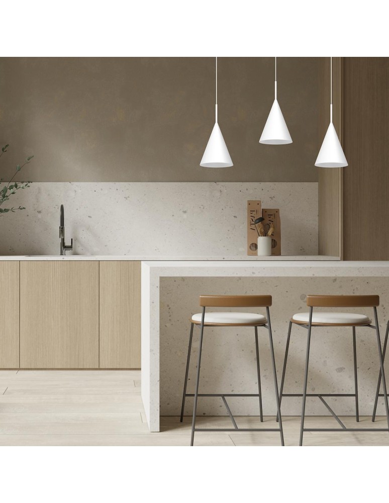 Single pendant lamps - Milagro CAPITAL WHITE pendant lamp Ø17cm 1xGX53 MLP0965 - product kolory-swiatla.pl 3