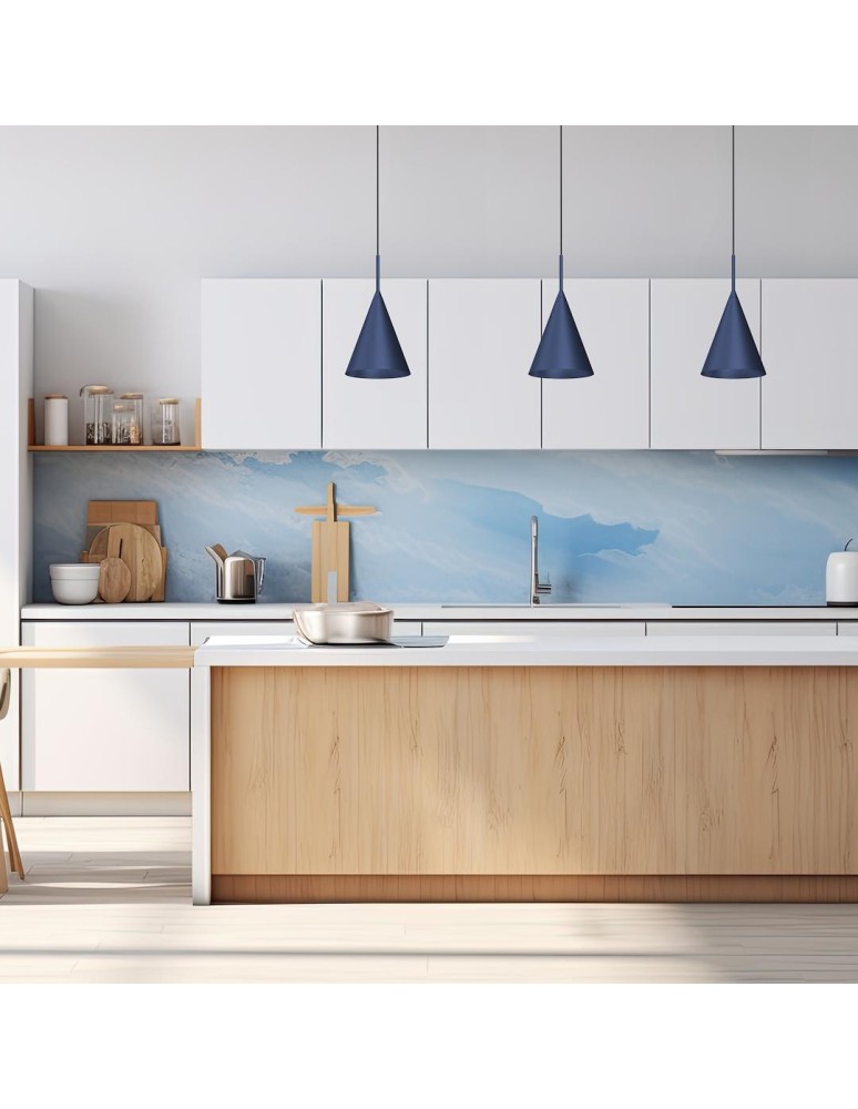 Single pendant lamps - Milagro CAPITAL NAVY BLUE pendant lamp Ø17cm 1xGX53 MLP0968 - product kolory-swiatla.pl 3