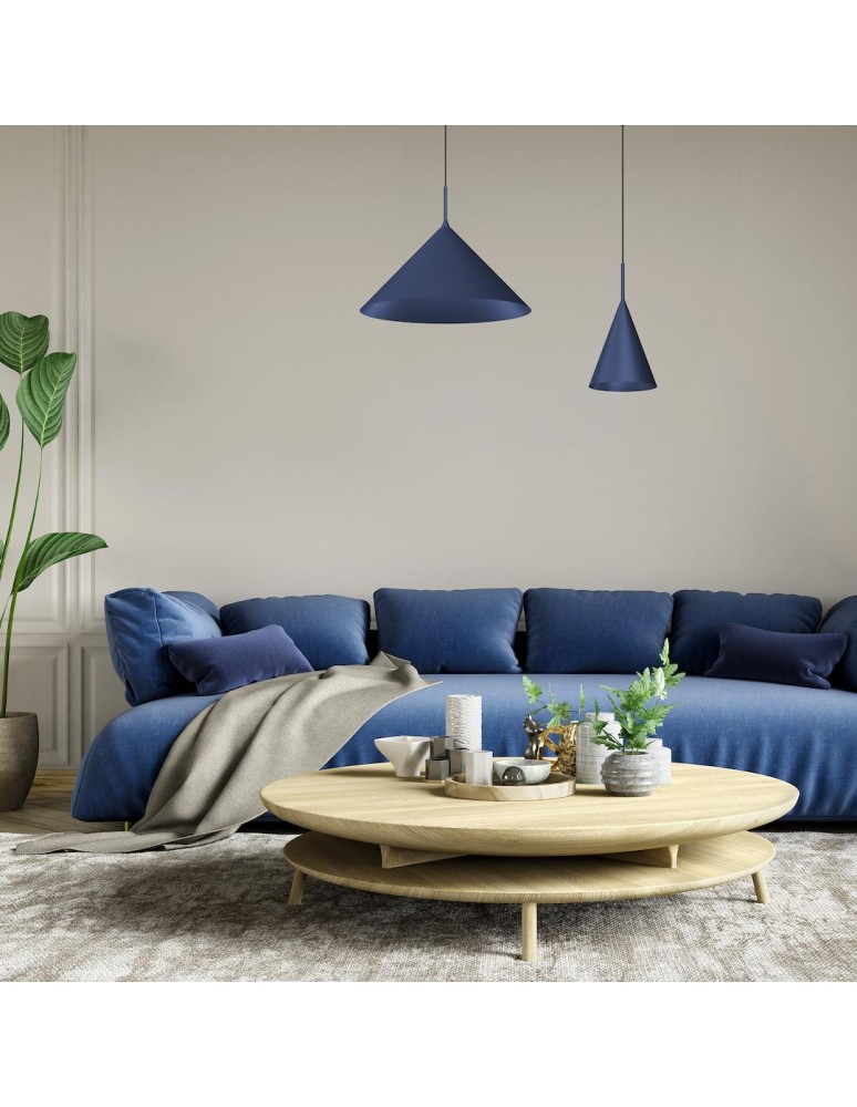 Single pendant lamps - Milagro CAPITAL NAVY BLUE pendant lamp Ø17cm 1xGX53 MLP0968 - product kolory-swiatla.pl 4