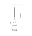 Single pendant lamps - Milagro CAPITAL NAVY BLUE pendant lamp Ø17cm 1xGX53 MLP0968 - product 6