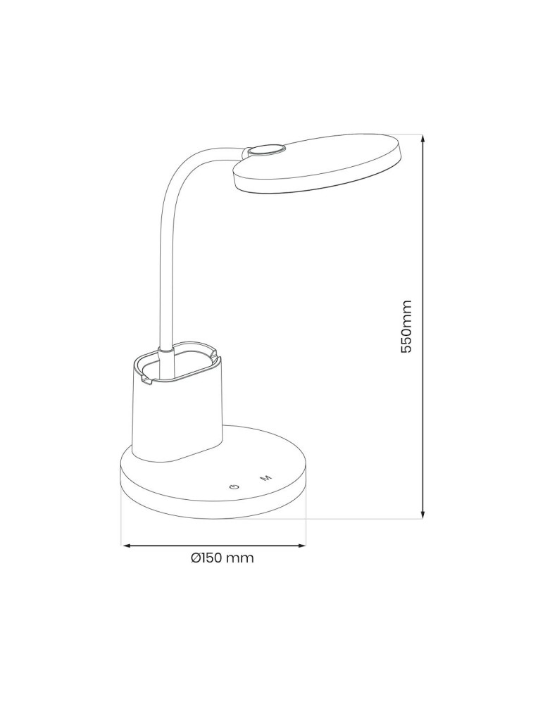 Desk lamps - Milagro SCUOLA BLACK 5W LED desk lamp ML1015 - product kolory-swiatla.pl 4