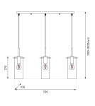 Pendant lamps on a strip - Milagro PADOVA 3xE27 pendant lamp ML1073 - product 5