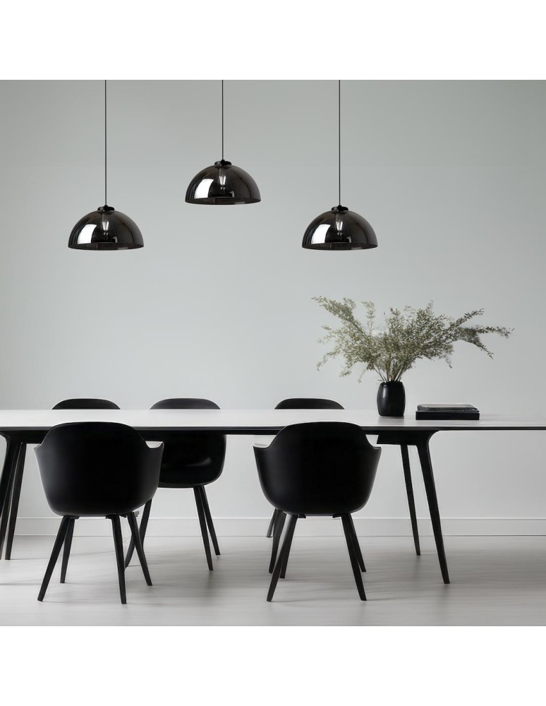 Single pendant lamps - Milagro GAMMA BLACK 1xE27 pendant lamp MLP1063 - product kolory-swiatla.pl 3